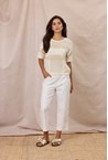 MONACO KNIT TOP - french whi